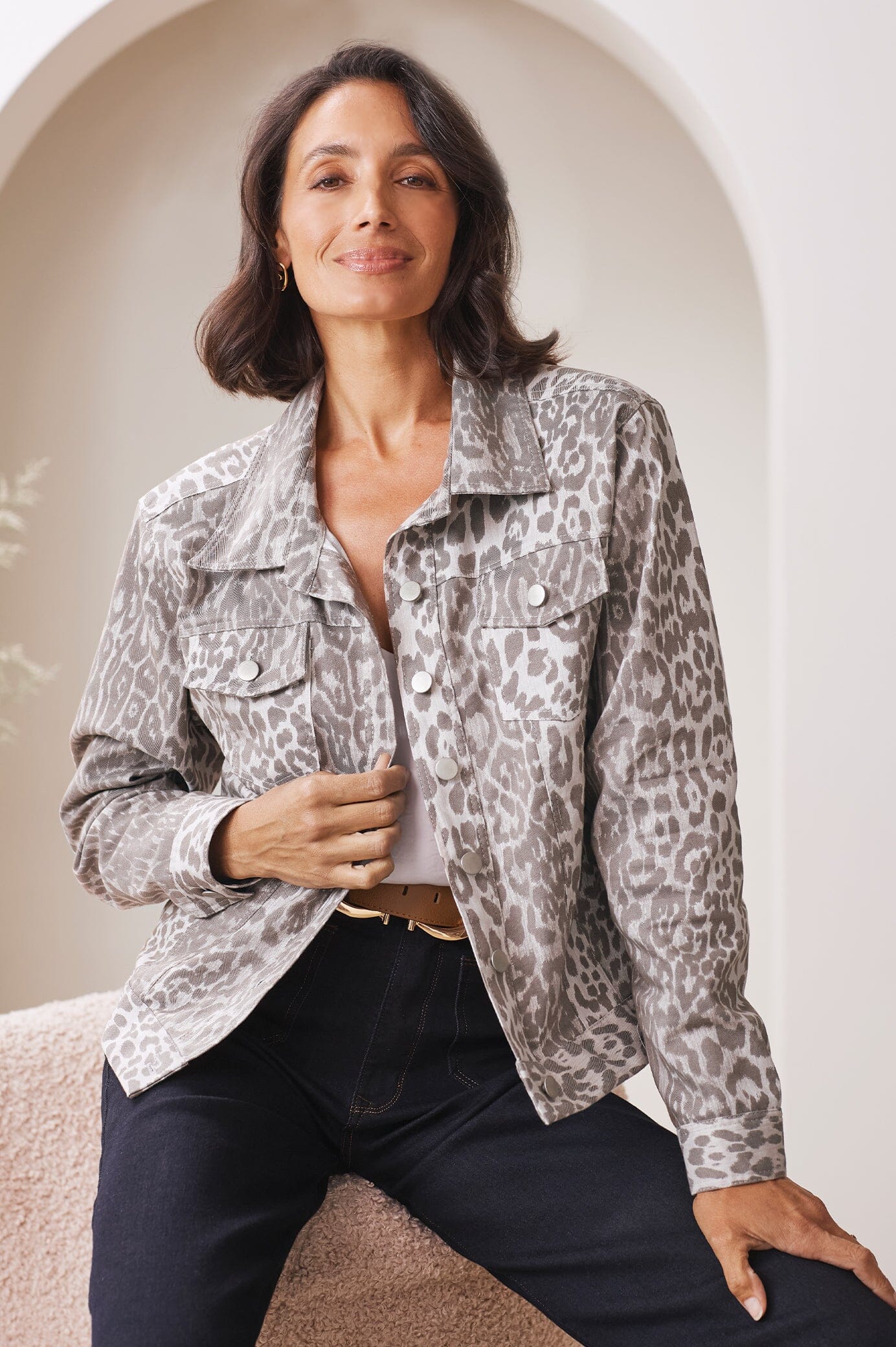 Aubree Animal Print Jacket
