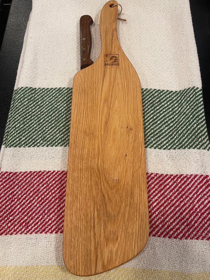 GROHMANN KITCHEN - #2082 Oak French Bread Board w/ bread knife -$168.00