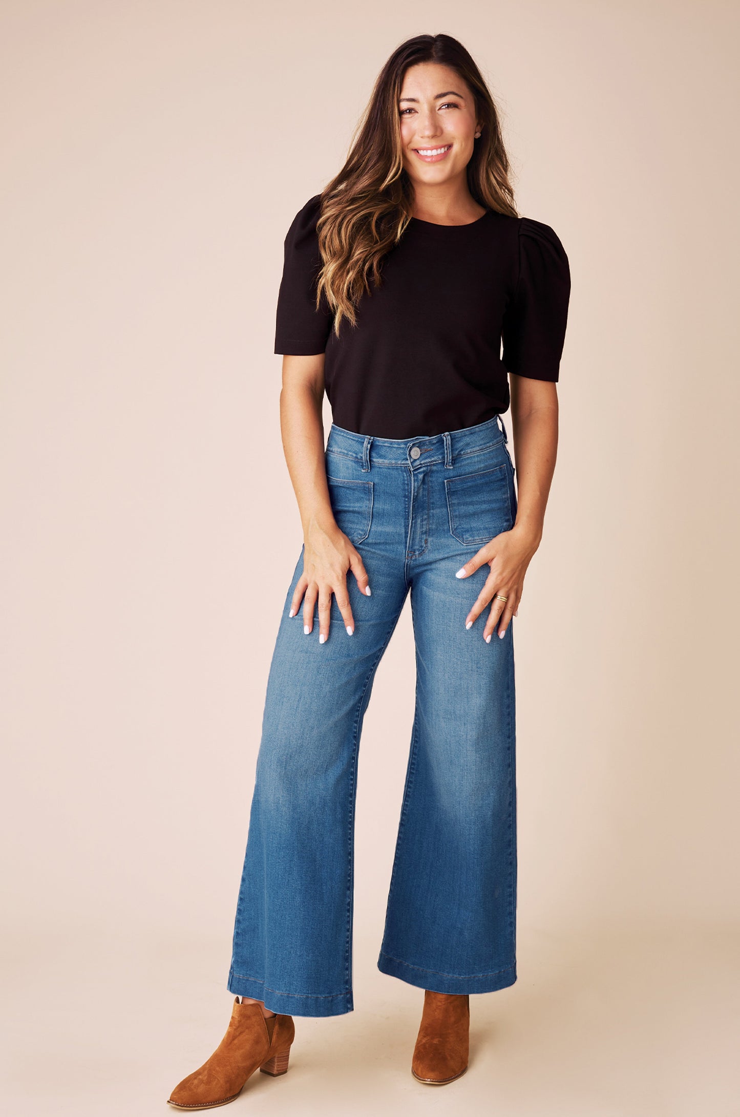 Hazel Short Sleeve Top Black