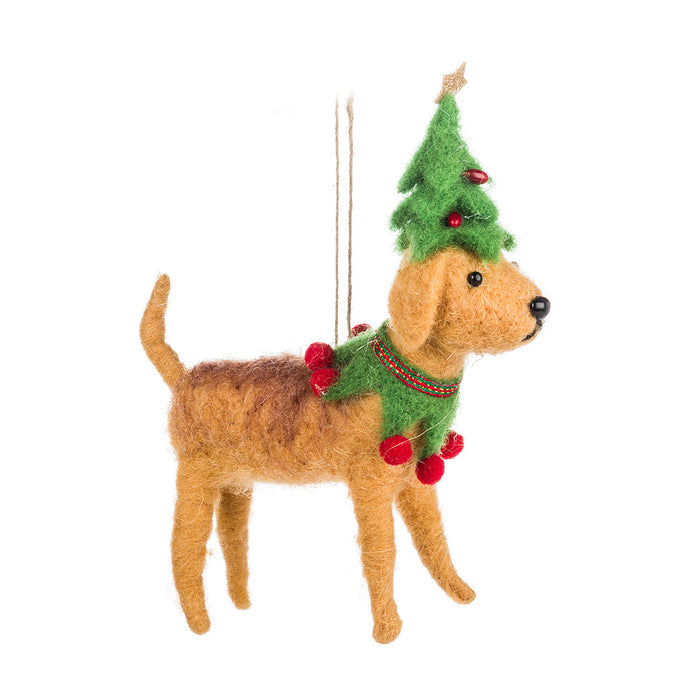Ornament - Dog in Tree Suit