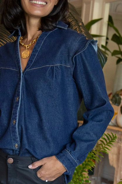 Larisa Long Sleeve Denim Top