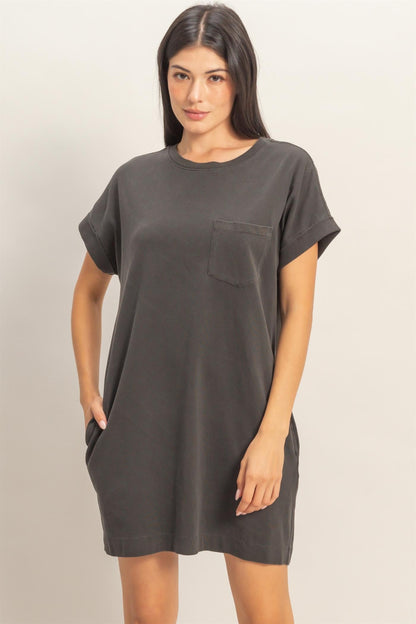 Charcoal Maternity T-Shirt Mini Dress