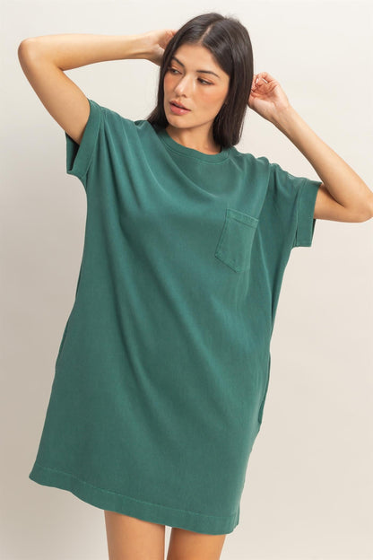 Forest Green Maternity T-Shirt Mini Dress