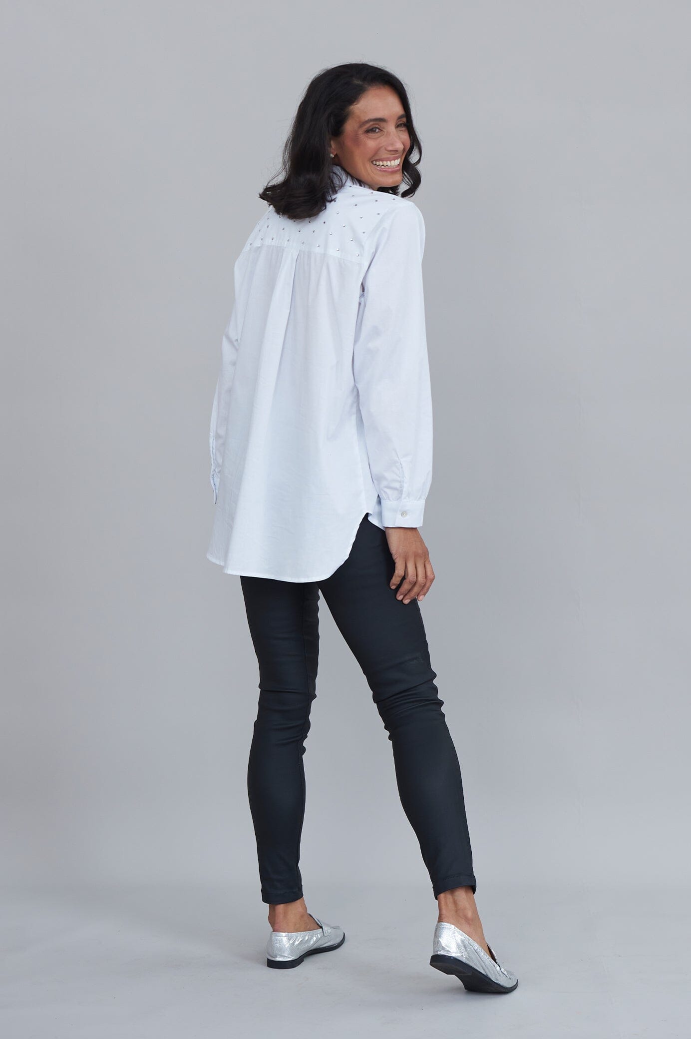 Renata White Collared Shirt