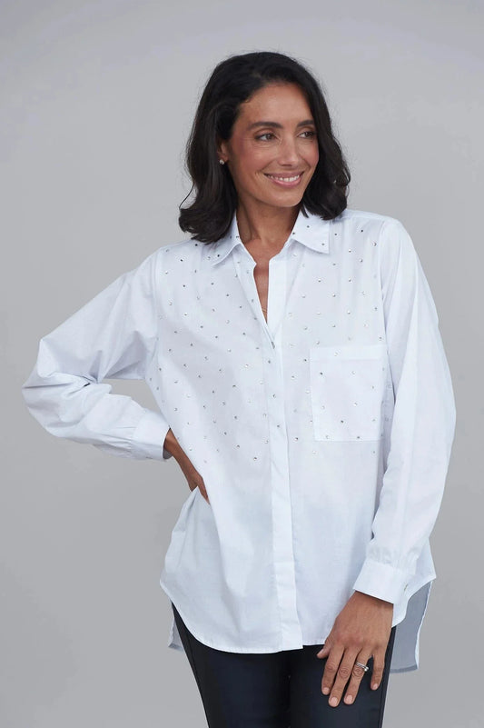 Renata White Collared Shirt