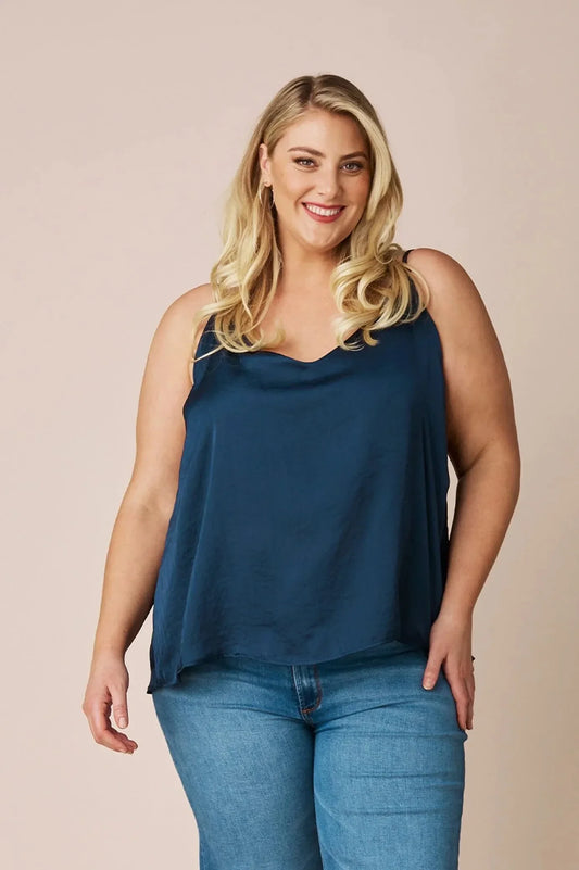 Ana Reversible Neckline Camisole Top Navy