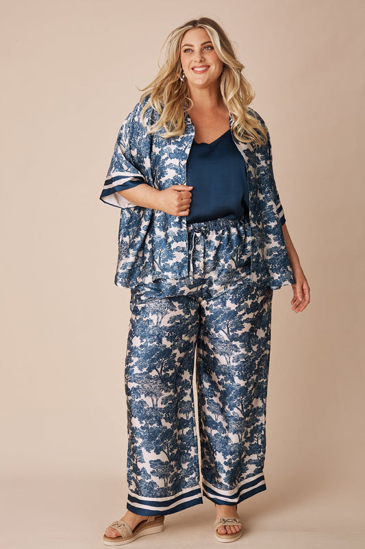 Lisa Print Pants Navy