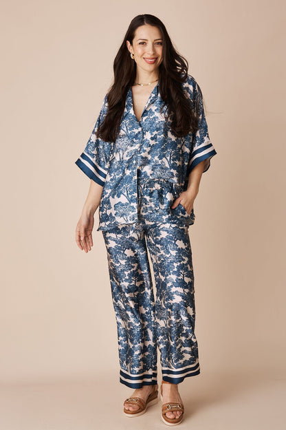 Lisa Print Pants Navy