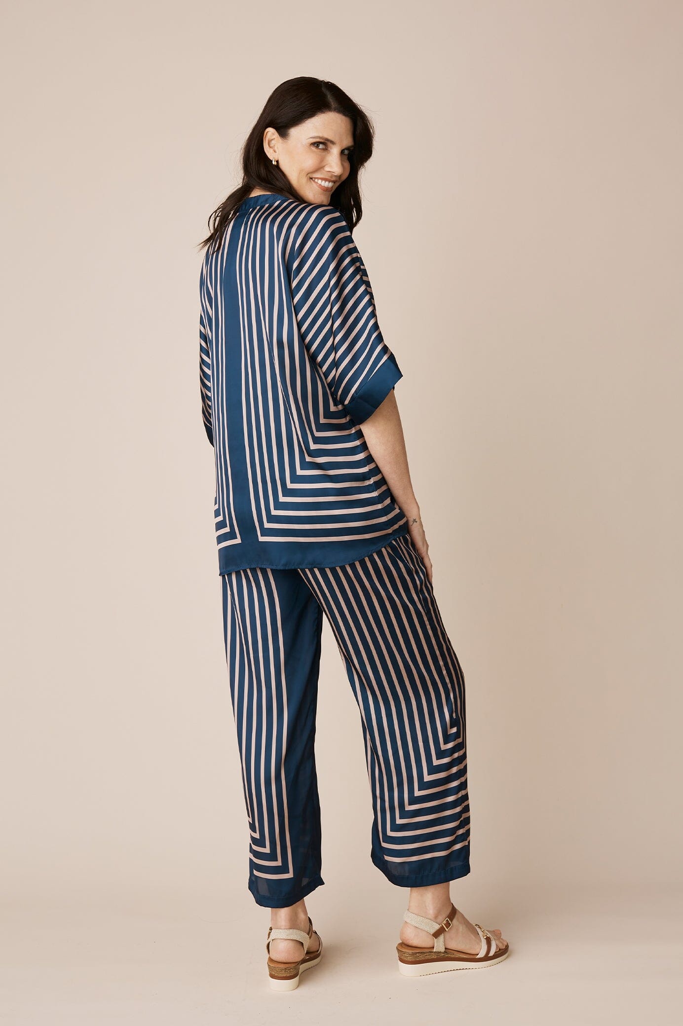 Alma Short Sleeve Top Navy