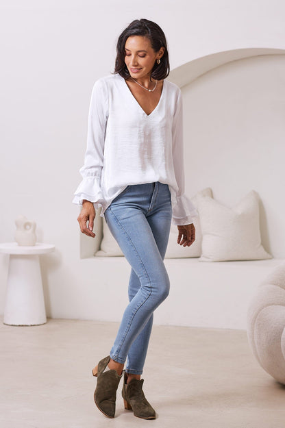 Haley Skinny Jeans Light Denim Blue High Rise