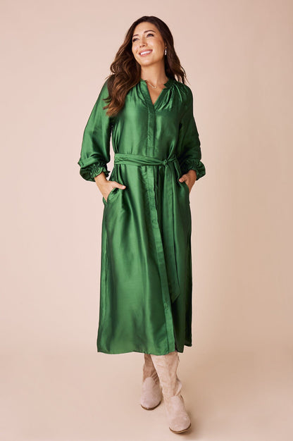 Sierra Long Sleeve Dress Emerald