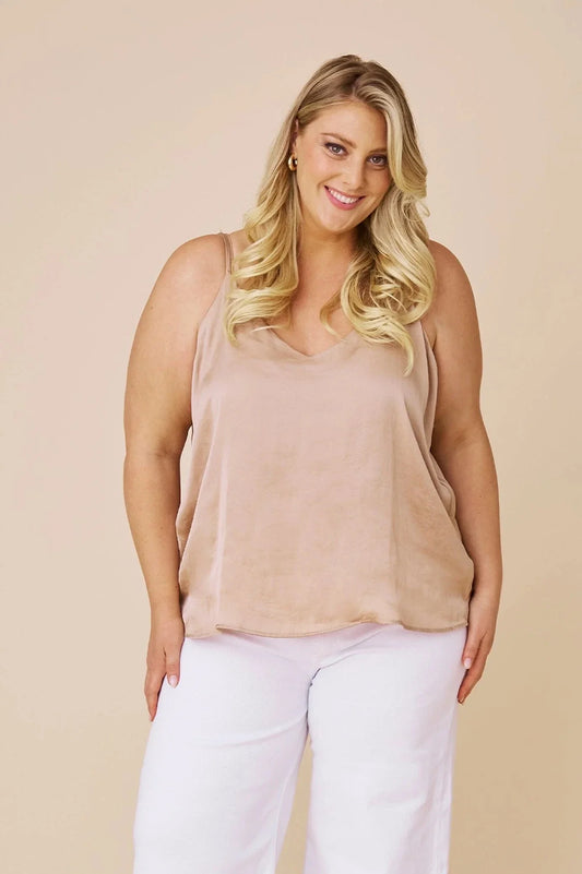 Ana Reversible Neckline Camisole Top Espresso