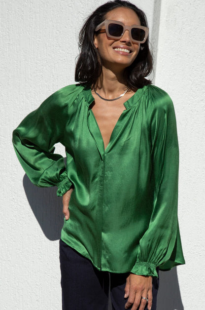 Sierra Long Sleeve Top Emerald