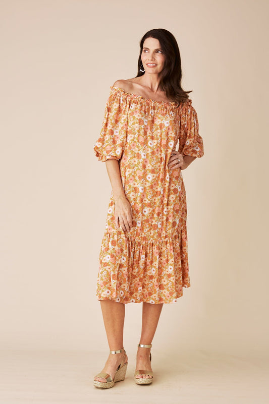 Dana Print Dress Papaya