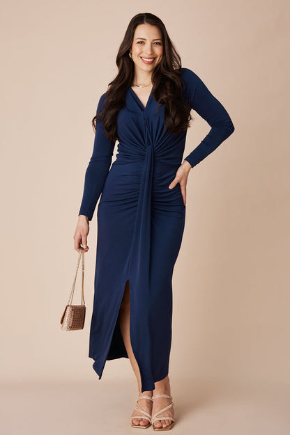 Kristen Long Sleeve Dress Navy
