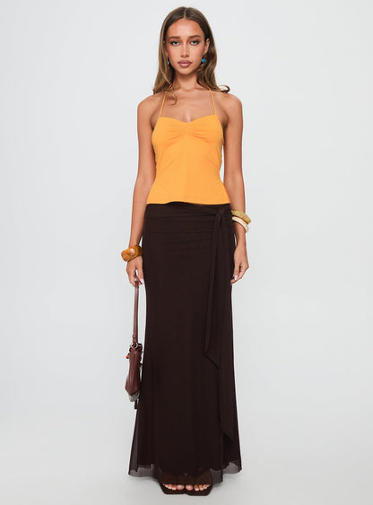 Rehna Halter Top Orange