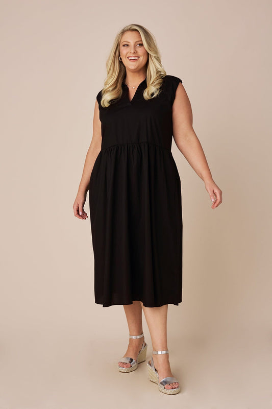 Emme Collared Dress Black