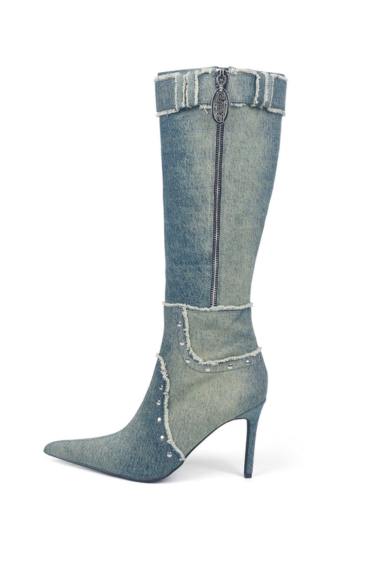 Cindy Denim Boots