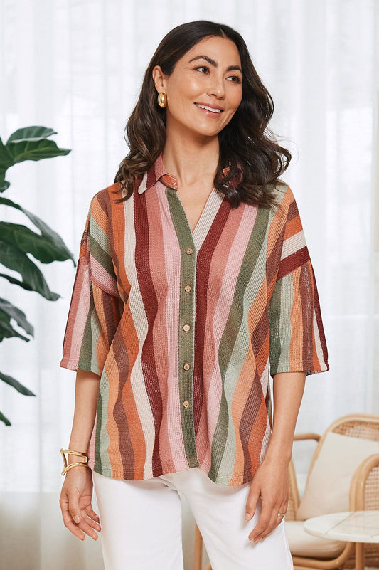 Quinn Short Sleeve Collared Top