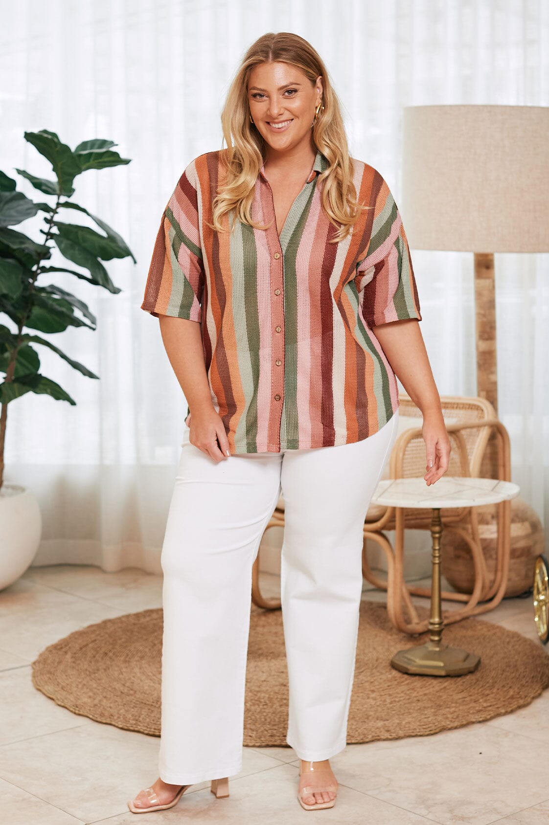 Quinn Short Sleeve Collared Top