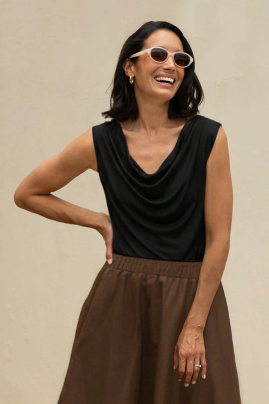 Jasmine Sleeveless Top in Black