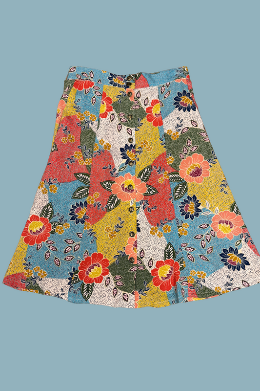 Bae Skirt in Patchwork Party Challis