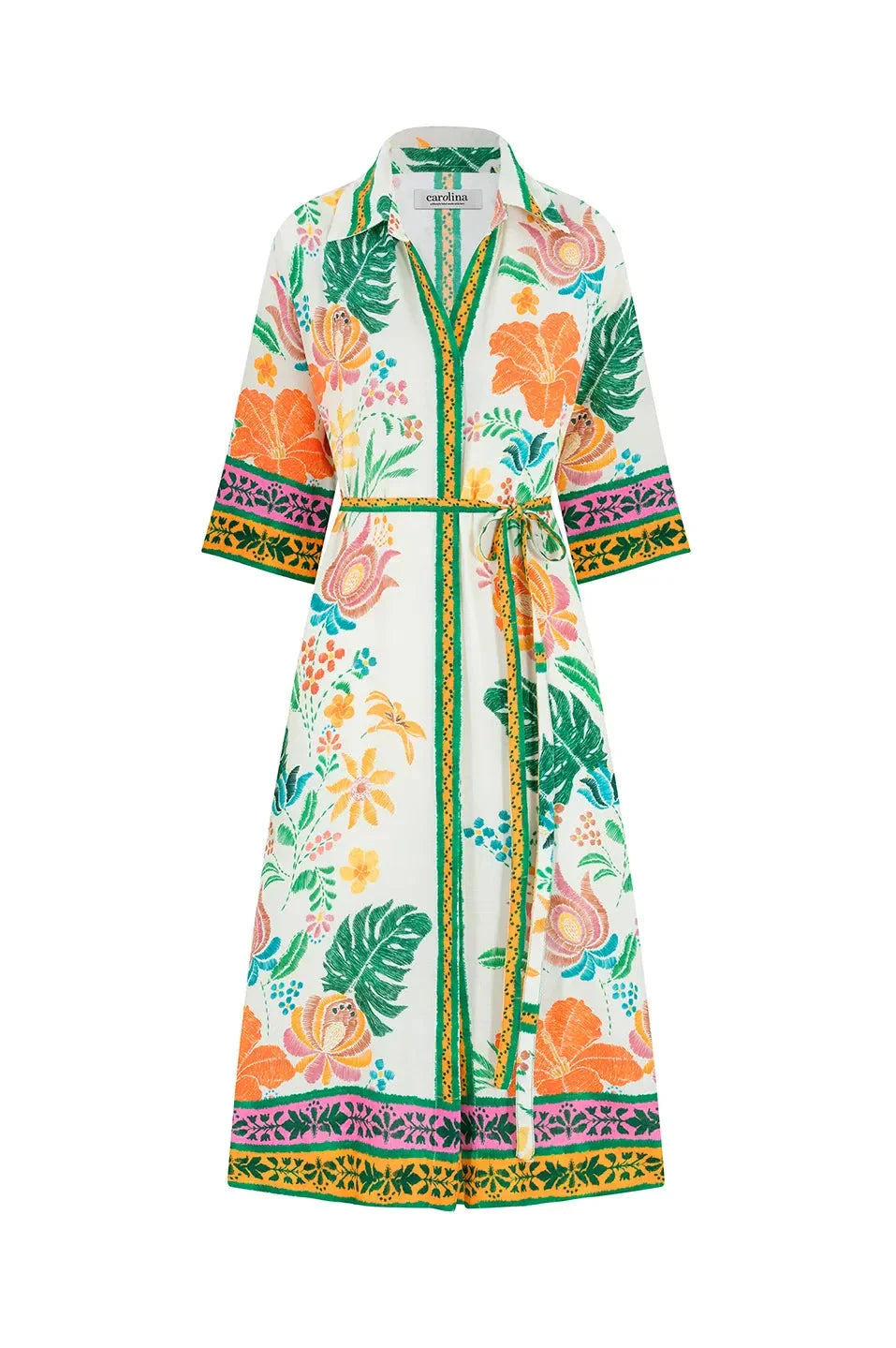 Alyce Floral Short Sleeve Collared Dress