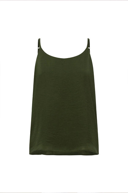Ana Reversible Neckline Camisole Top Olive