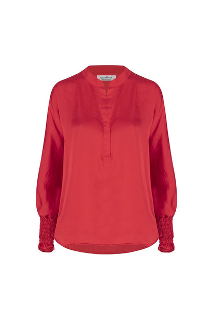 Angelina Long Sleeve Top Red