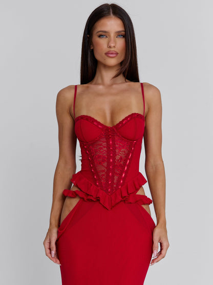 BECK MAXI DRESS RED