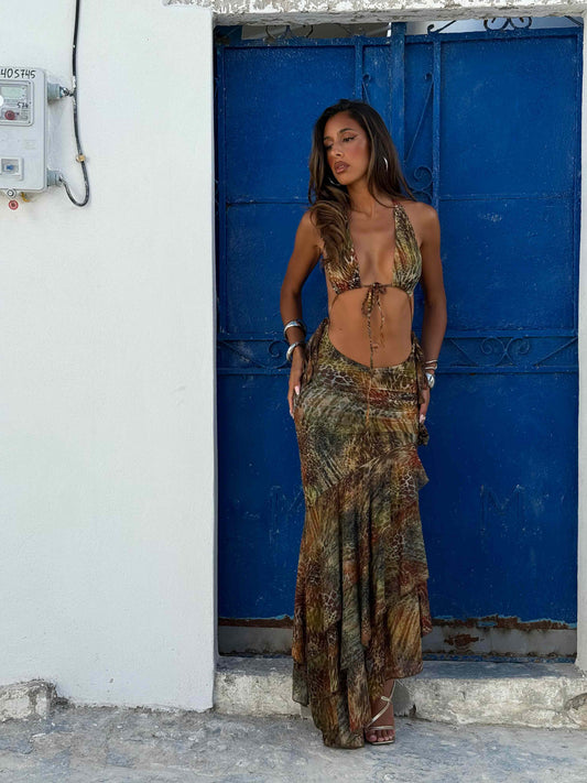 CASI MAXI DRESS SAFARIA