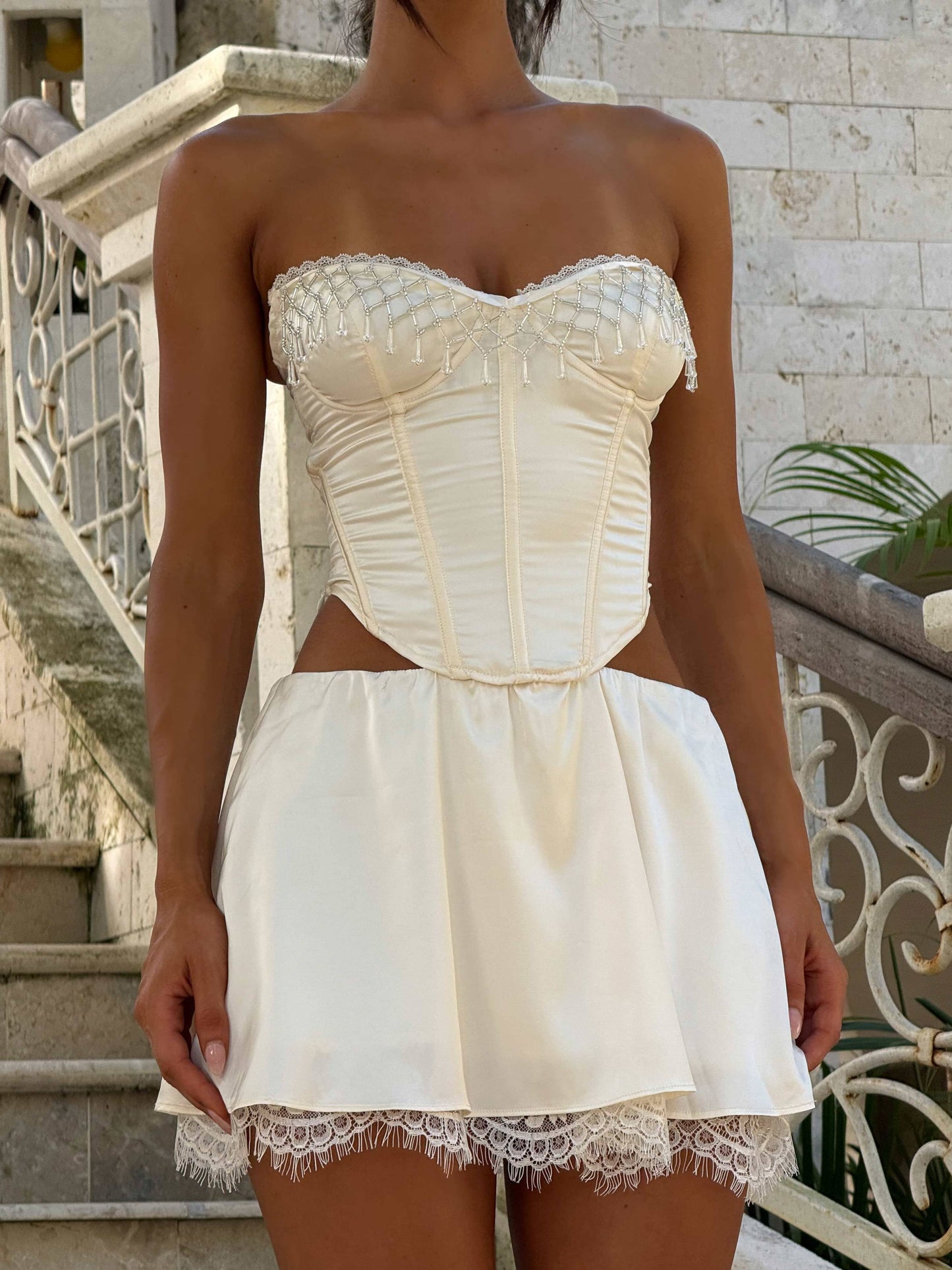 CATHIA MINI DRESS IVORY
