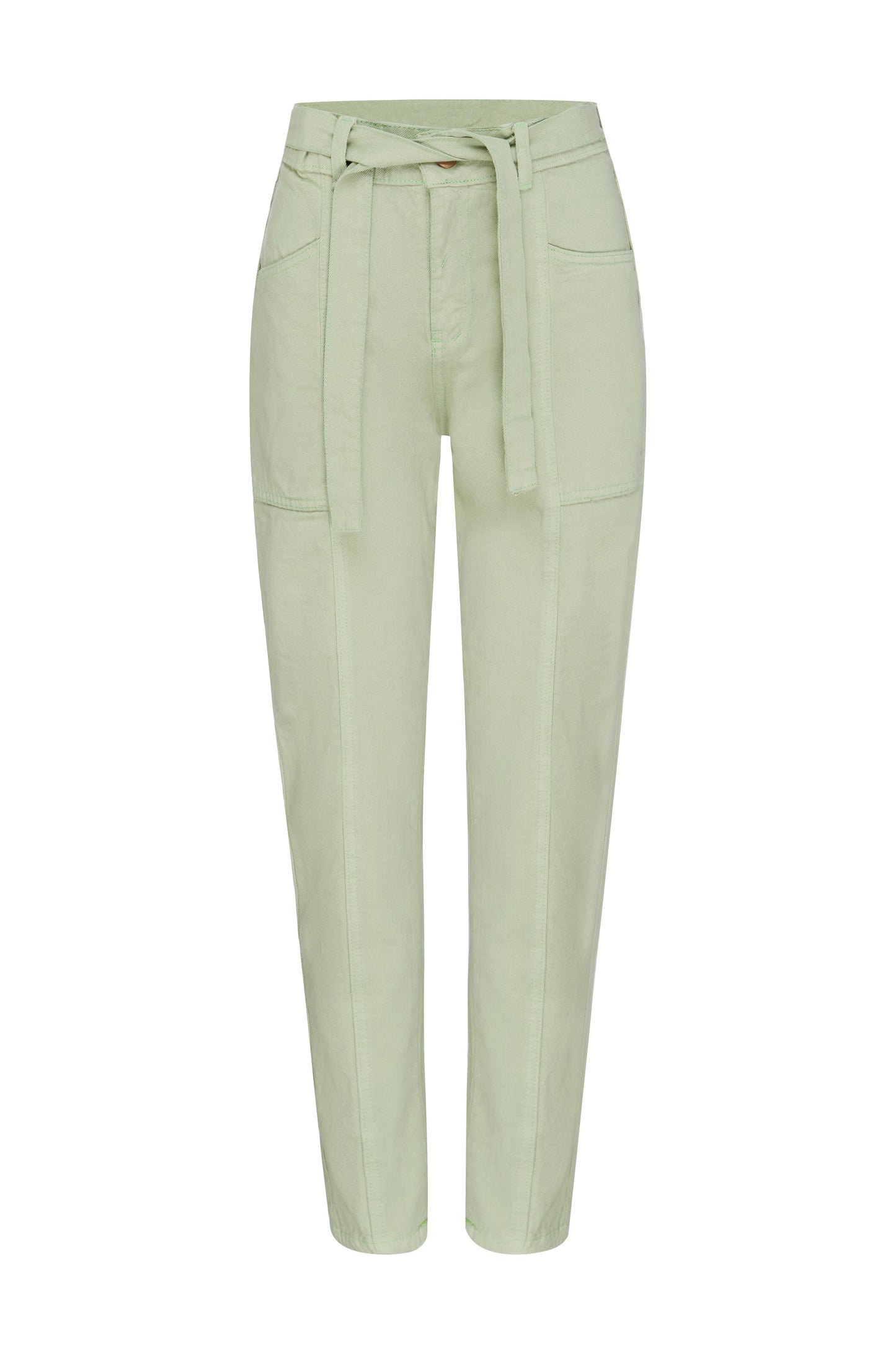 Sabrina Tie Waist Jeans Aloe