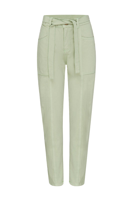 Sabrina Tie Waist Jeans Aloe
