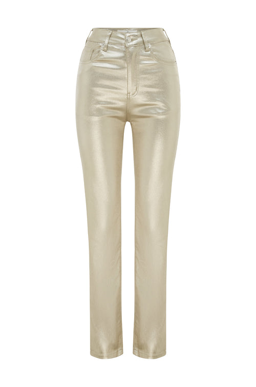 Lucia Metallic Gold Jeans
