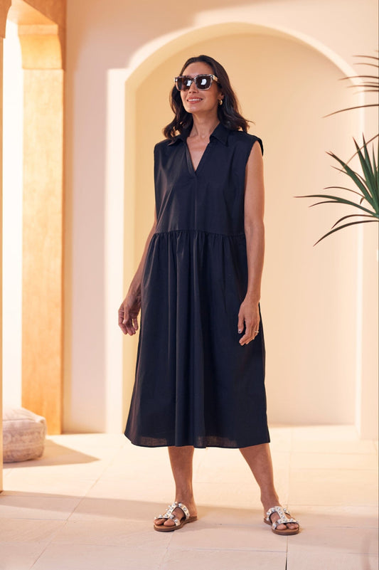 Emme Collared Dress Navy