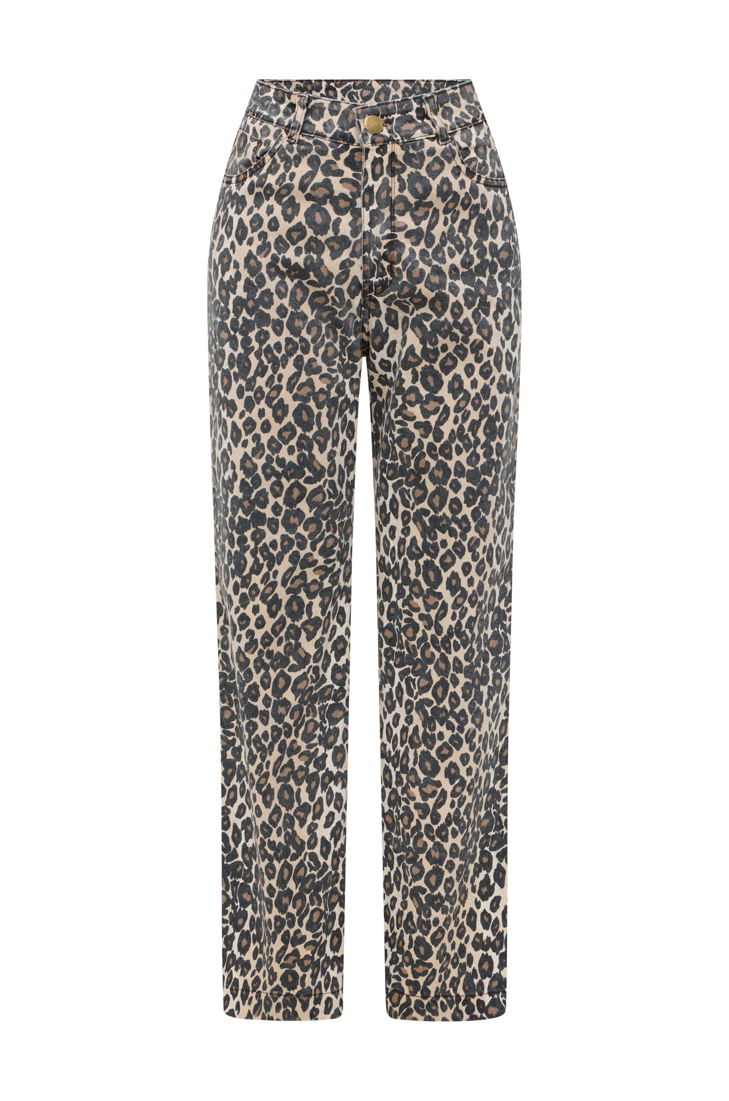 Gloria Animal Print High Rise Jeans