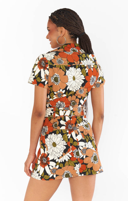 Outlaw Dress ~ Hutton Floral Corduroy