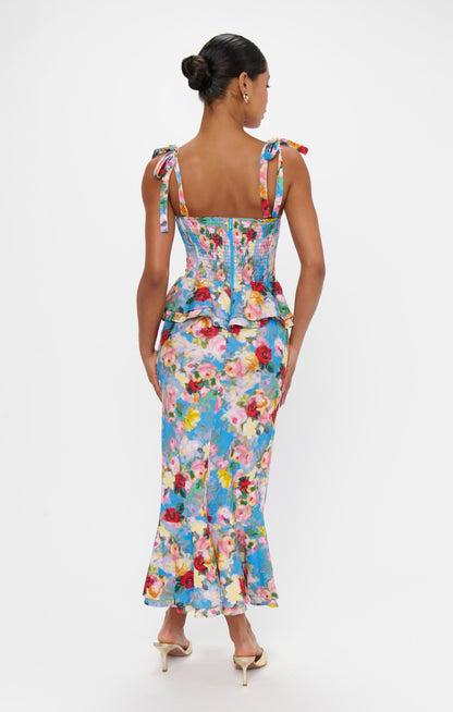 Pauline Peplum Dress ~ Blissful Garden Gala