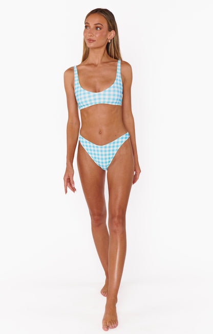 Sanibel Top ~ Reversible Bouquet Gingham