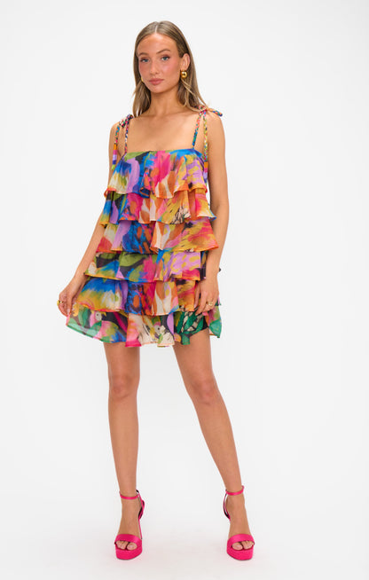 Rowen Ruffle Dress ~ Midnight in Rio