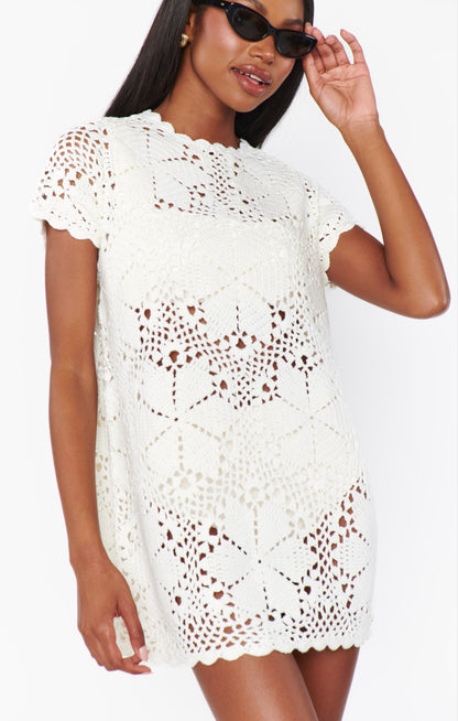 Cleo Coverup ~ Salty Floral Crochet