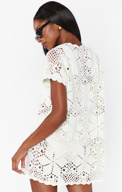 Cleo Coverup ~ Salty Floral Crochet