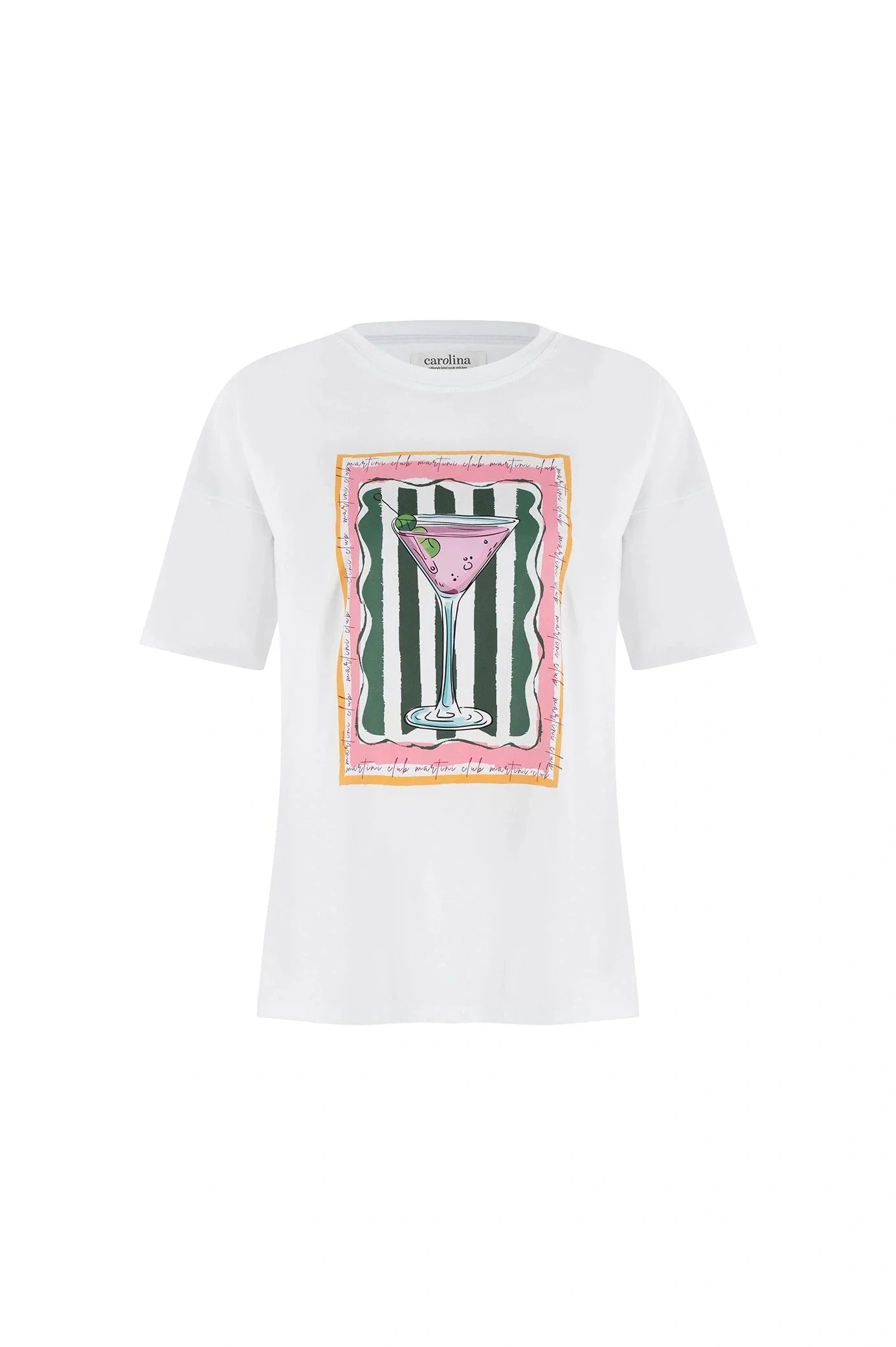 Martini Oversized Graphic T-Shirt White