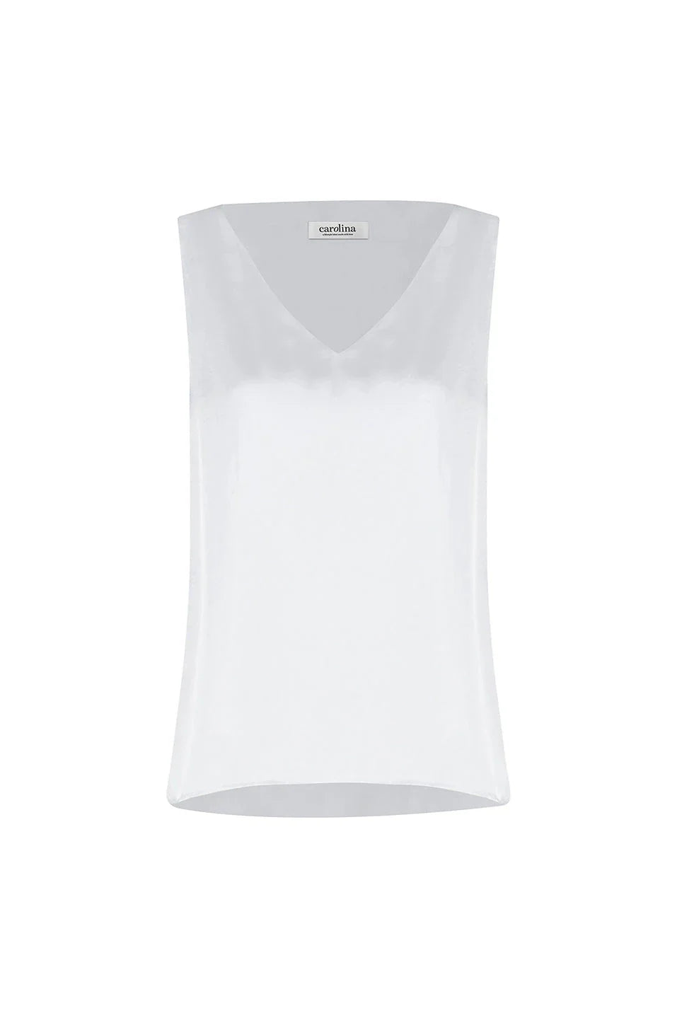Perla Reversible Neckline Sleeveless Top in White