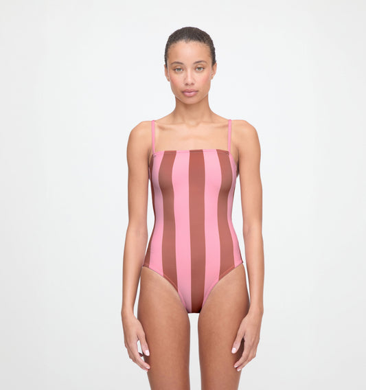 The Giana One Piece - Coral Cabana Stripe
