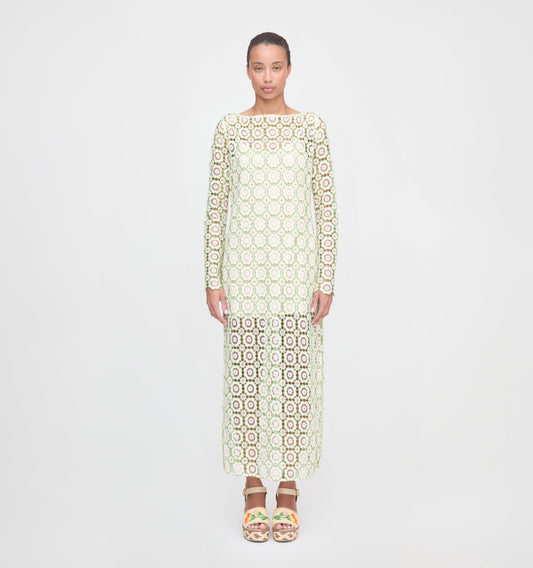 The Eliza Dress - Green Dahlia Lace