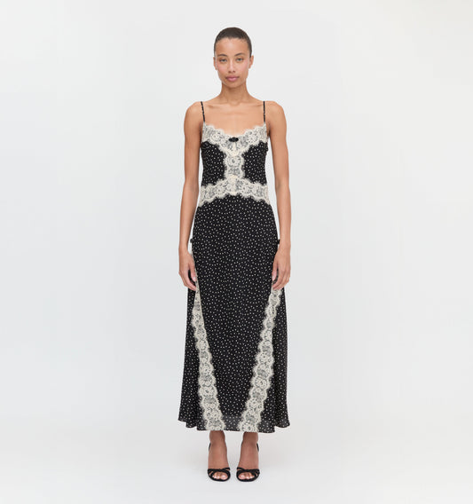 The Francesca Dress - Black Polka Dot