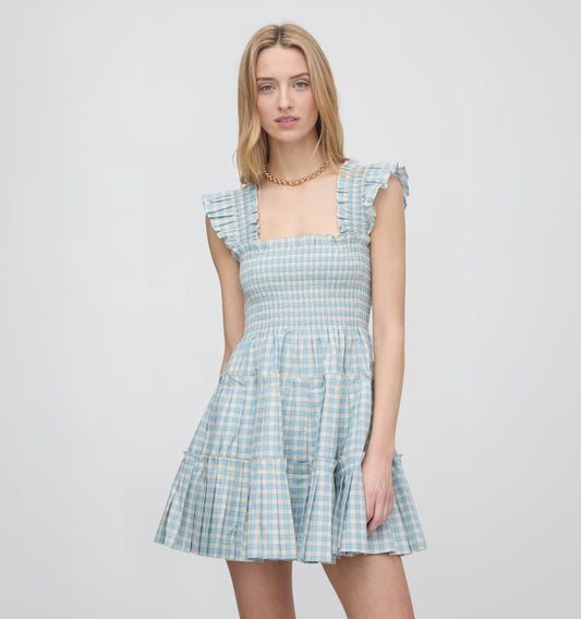 The Charlotte Nap Dress - Blue/Red Gingham