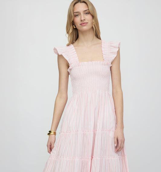 The Ellie Nap Dress - Pink Variegated Stripe